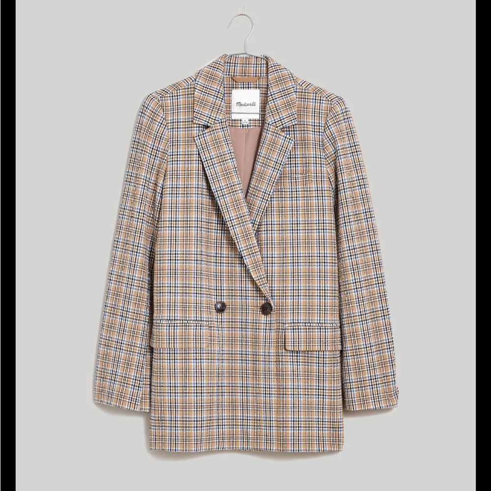 Caldwell Double-Breasted Plaid Blazer
